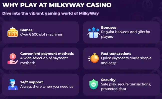 Milkyway Casino Benefits