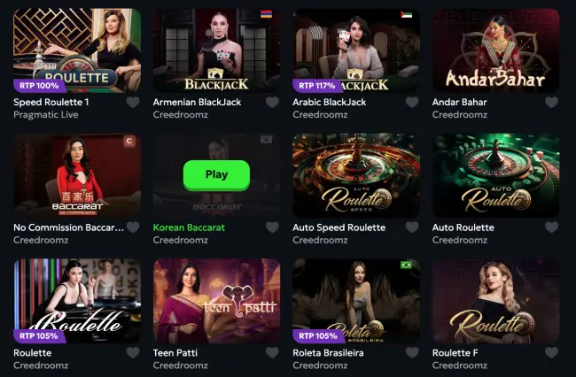 SpinMills Casino Live Casino