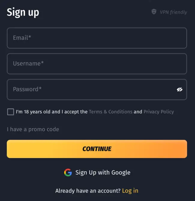 Winshark Casino Registration