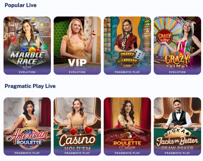 Dailyspins Casino Live Casino
