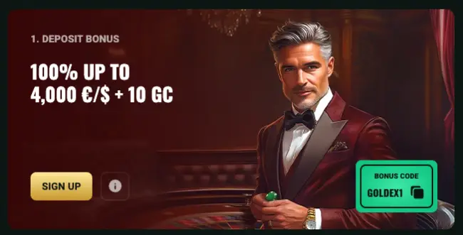 Goldex Casino Welcome Bonus