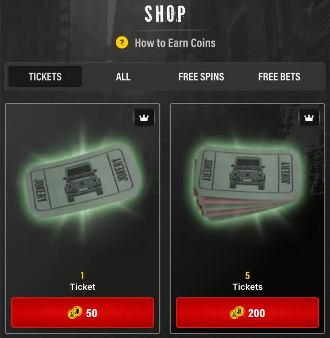 Jokery Casino Bonus Shop