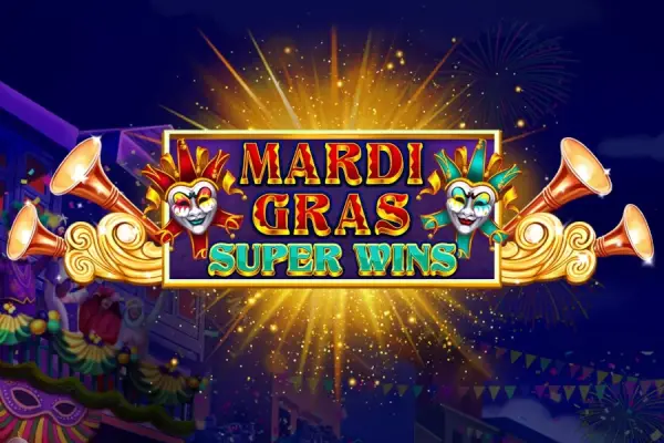 Mardi Gras Super Wins Logo