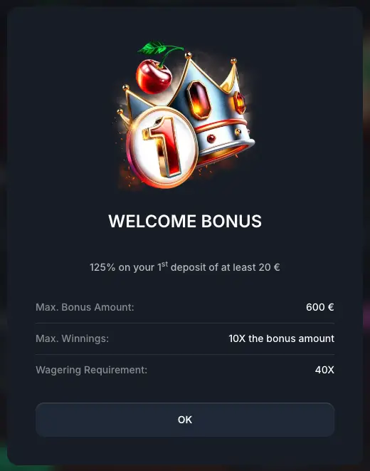 Beef Casino Welcome Bonus