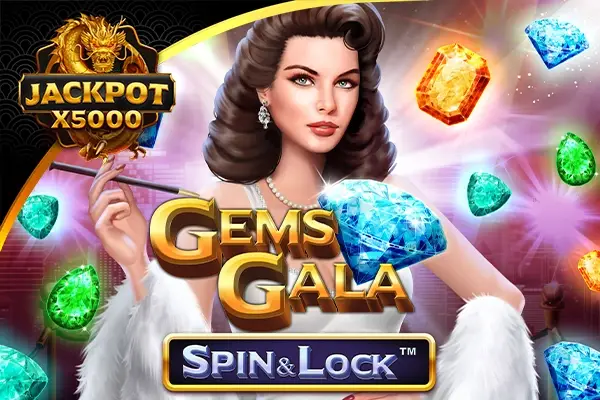 Gems Gala Spin & Lock Logo