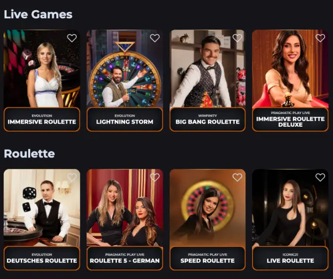 Corgibet Casino Live Casino