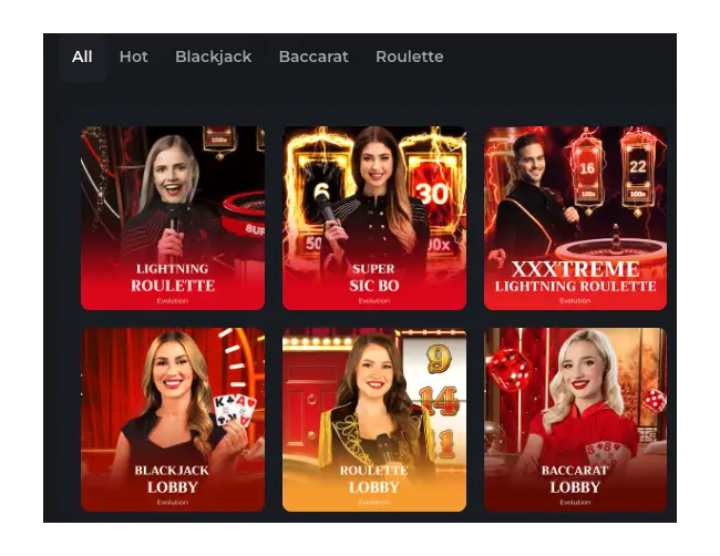 HunnyPlay Casino Live Casino