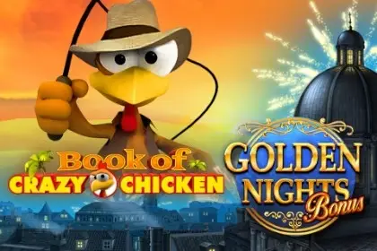 Book of Crazy Chicken Golden Nights Bonus Logo
