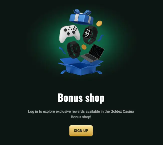 Goldex Casino Bonus Shop