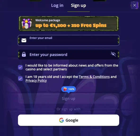 BonusKong Casino Registration