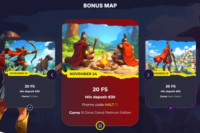 Slota Casino Bonus Map