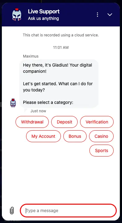 Gladiatorsbet Sport Review
