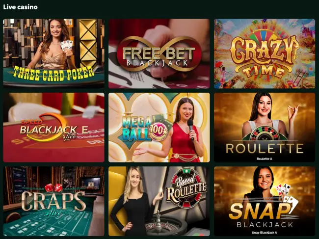 Sagaspins Casino Live Casino