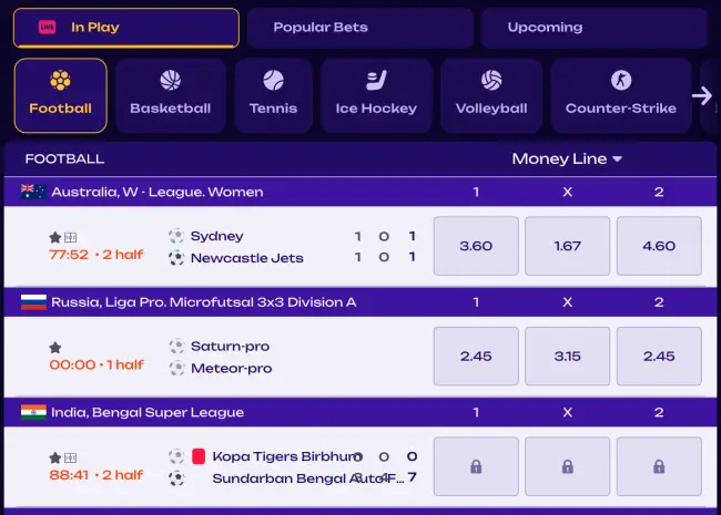 x3Bet Sport Live