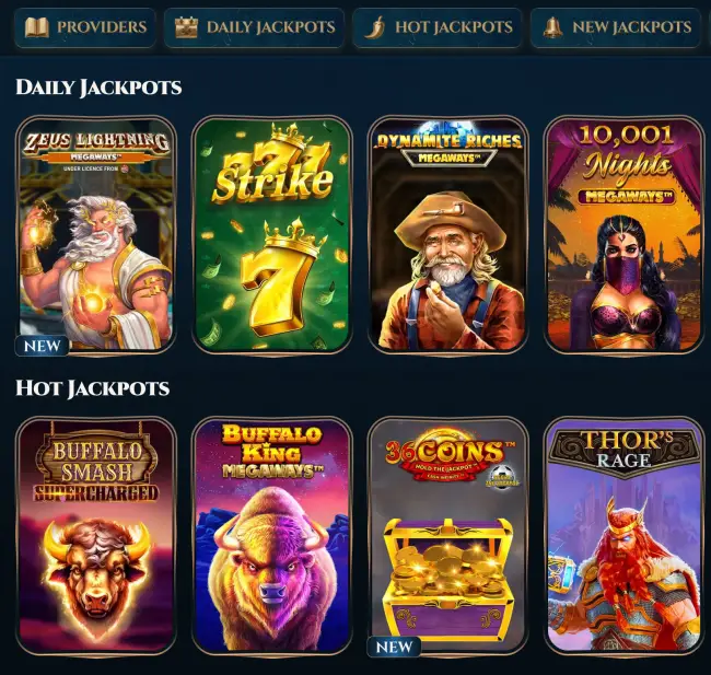 Wonderluck Casino Jackpots