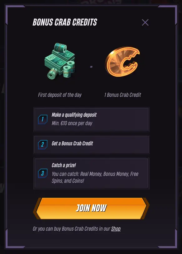 Vegashero Casino Bonus Crab